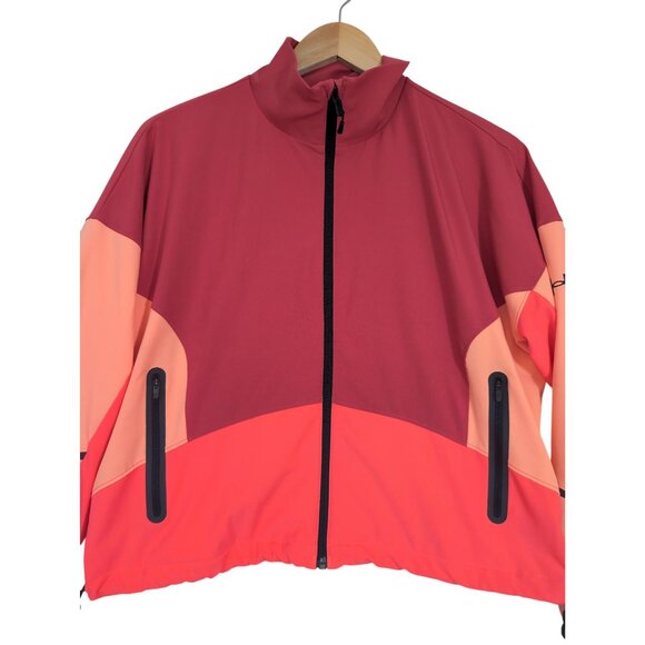 Under Armour Unstoppable Jacket Womens S Orange Full Zip Athletic Athleisure - Picture 4 of 11